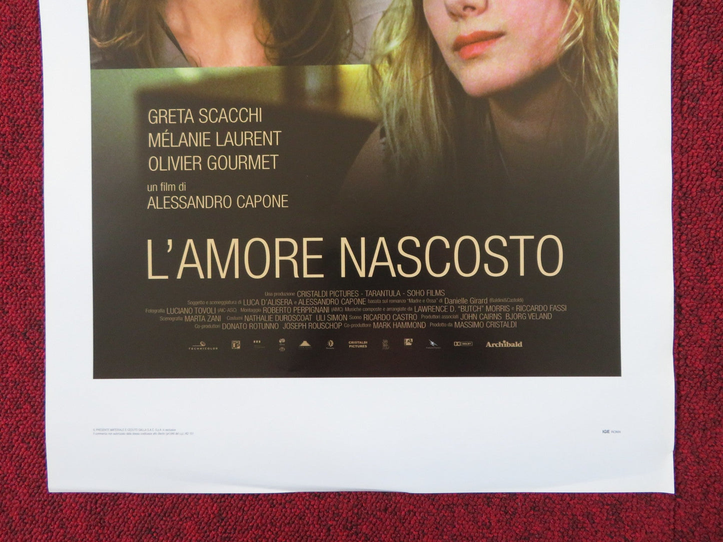 HIDDEN LOVE ITALIAN LOCANDINA POSTER ISABELLE HUPPERT GRETA SCACCHI 2007 Rendezvous Cinema Movie posters
