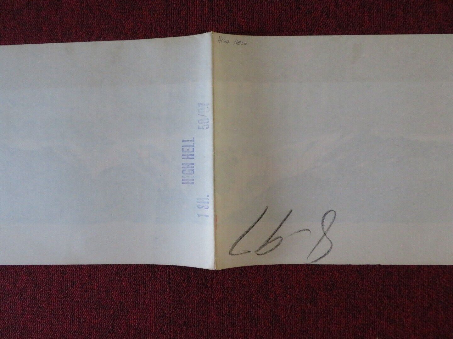 HIGH HELL ONE FOLDED US ONE SHEET POSTER JOHN DEREK ELAINE STEWART 1958 Movie posters