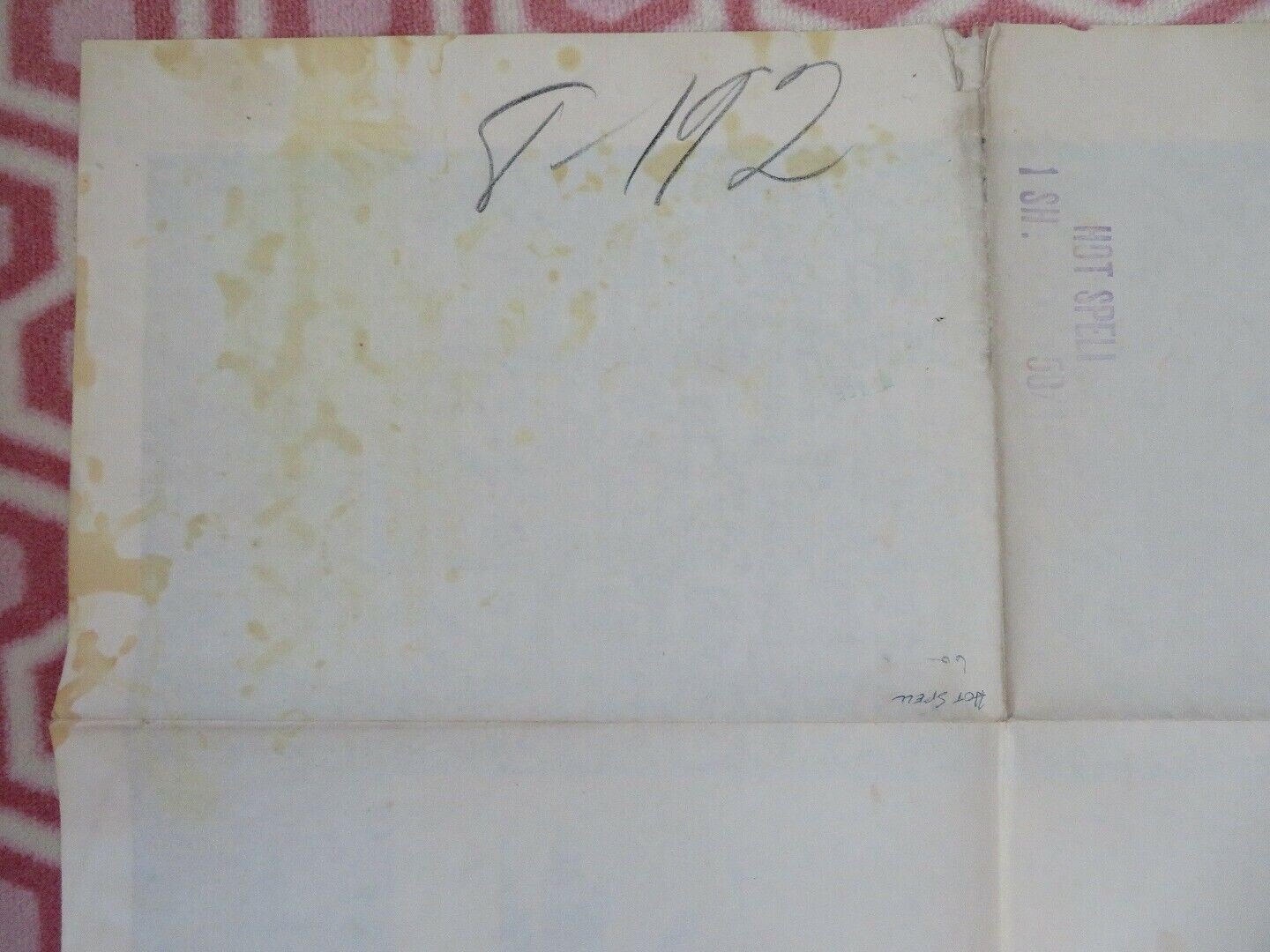 HOT SPELL FOLDED US ONE SHEET POSTER SHIRLEY BOOTH ANTHONY QUINN 1958 Movie posters