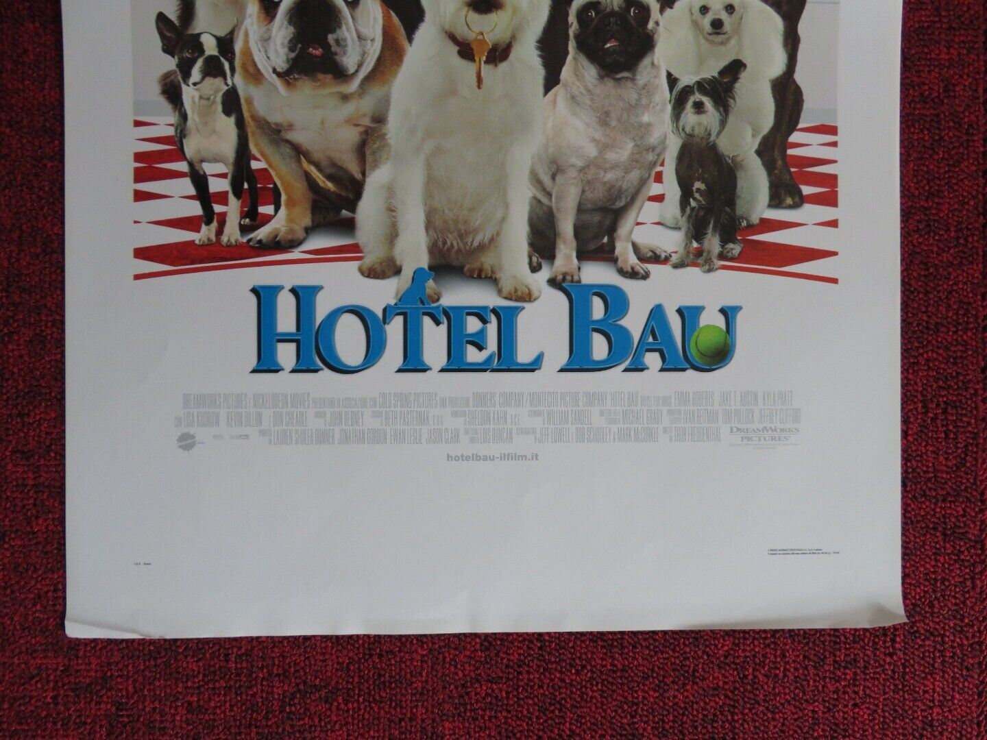 HOTEL FOR DOGS ITALIAN LOCANDINA (27.5"x13") POSTER EMMA ROBERTS 2009 Movie posters