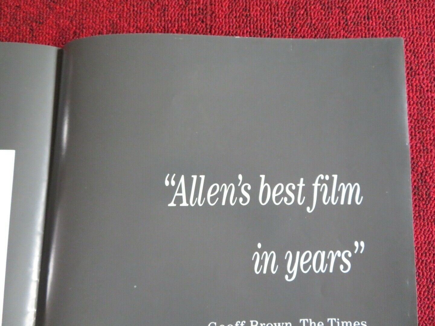 HUSBANDS AND WIVES UK QUAD POSTER NICK METROPOLIS WOODY ALLEN 1992 Movie posters