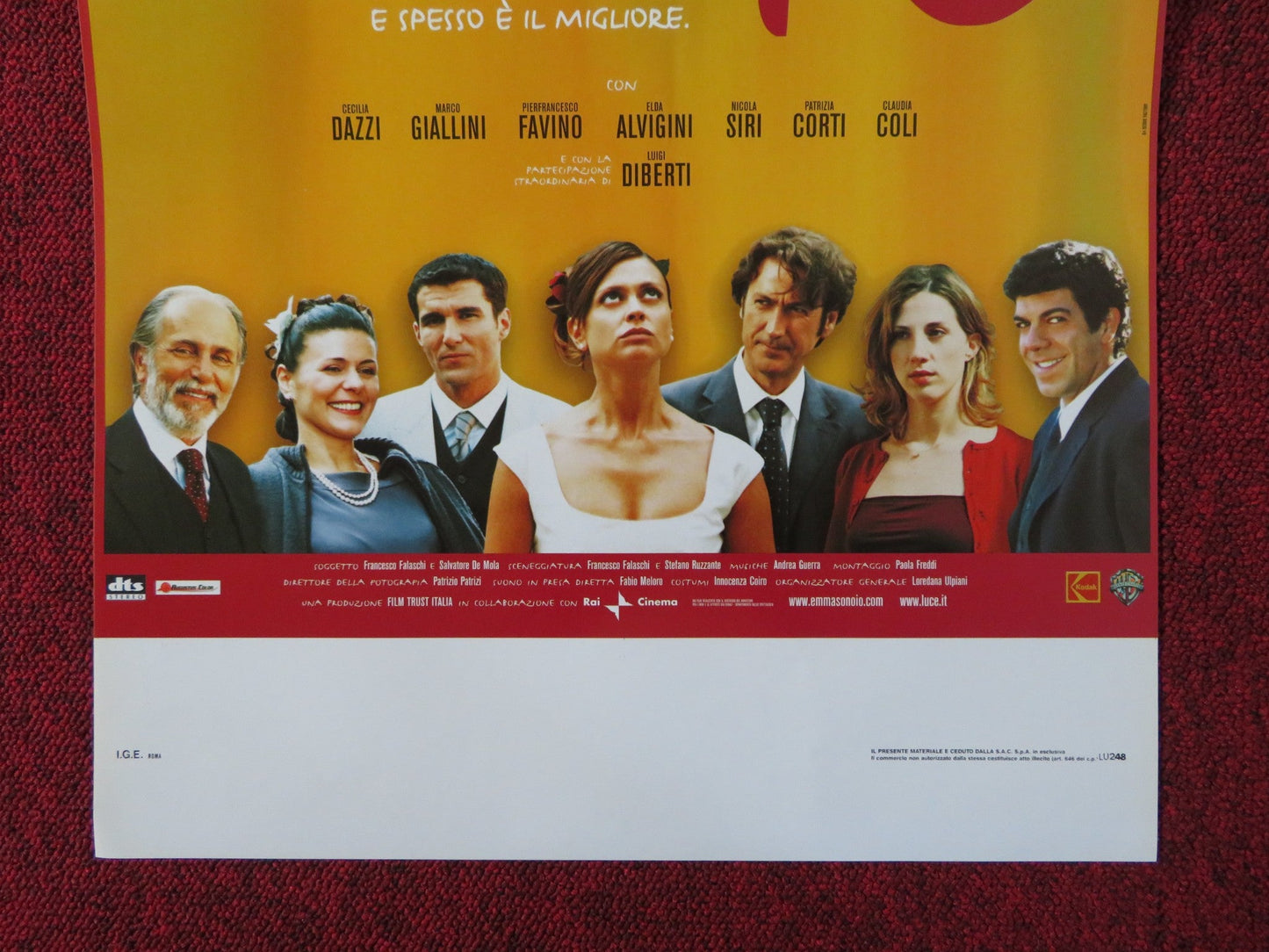 I AM EMMA ITALIAN LOCANDINA POSTER CECILIA DAZZI MARCO GIALLINI 2002 Rendezvous Cinema Movie posters