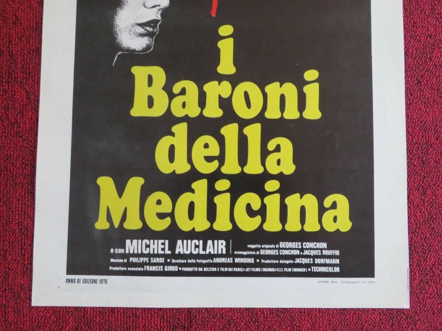 I BARONI DELLA MEDICINA ITALIAN LOCANDINA (27.5"x13") POSTER G DEPARDI 1975 - Rendezvous Cinema