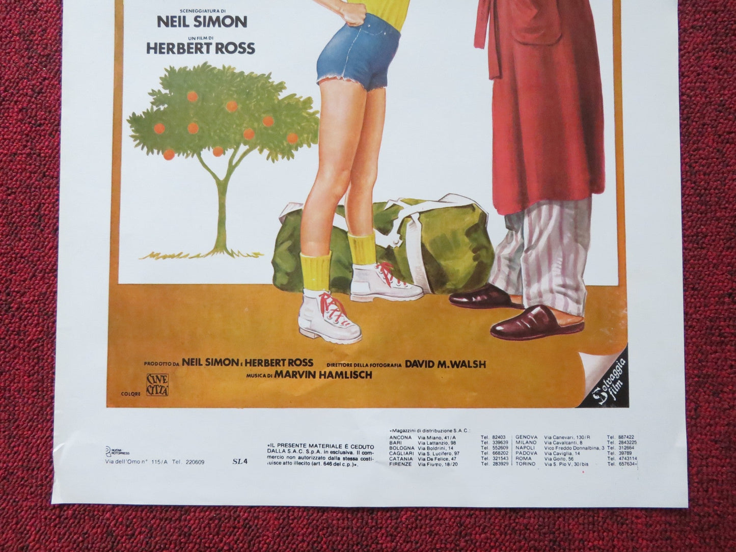 I OUGHT TO BE IN PICTURES ITALIAN LOCANDINA POSTER WALTER MATTHAU 1982 Rendezvous Cinema Movie posters