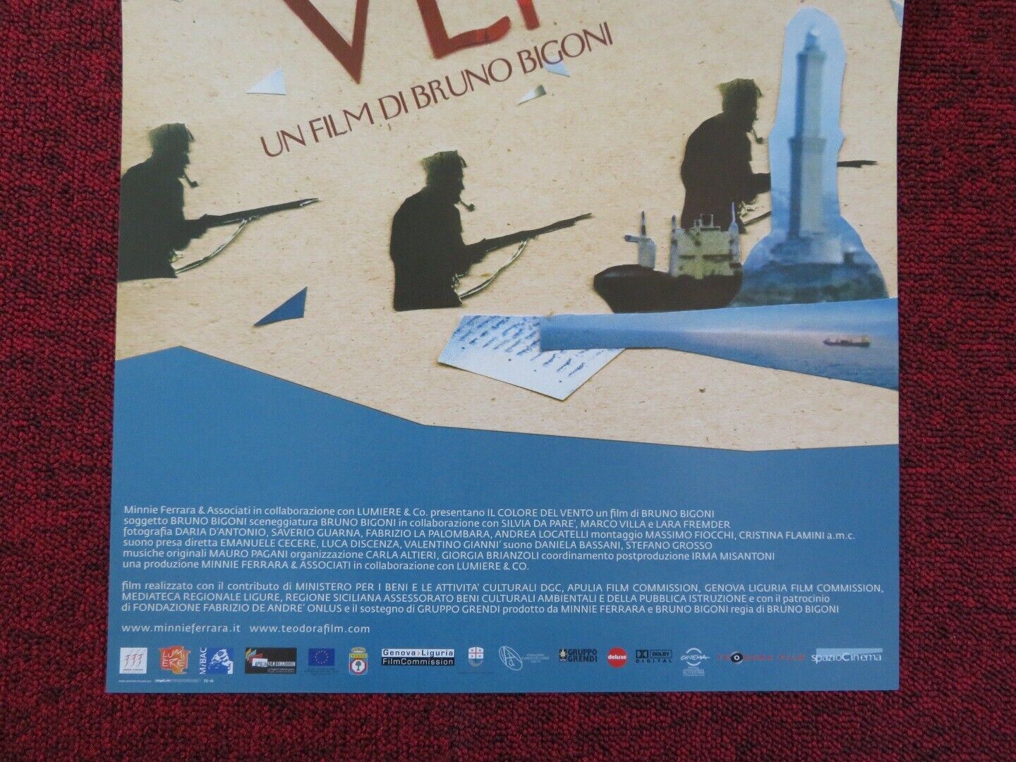 IL COLORE DEL VENTO ITALIAN LOCANDINA (26.5"x12.5") POSTER BRUNO BIGONI 2011 Rendezvous Cinema Movie posters