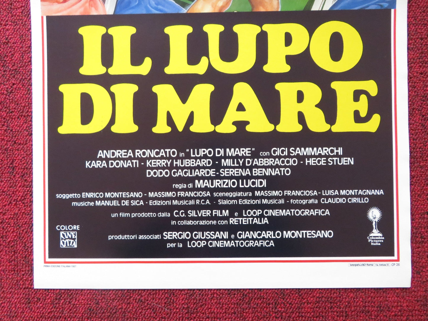 IL LUPO DI MARE ITALIAN LOCANDINA POSTER ANDREA RONCATO GIGI SAMMARCHI 1987 Rendezvous Cinema Movie posters