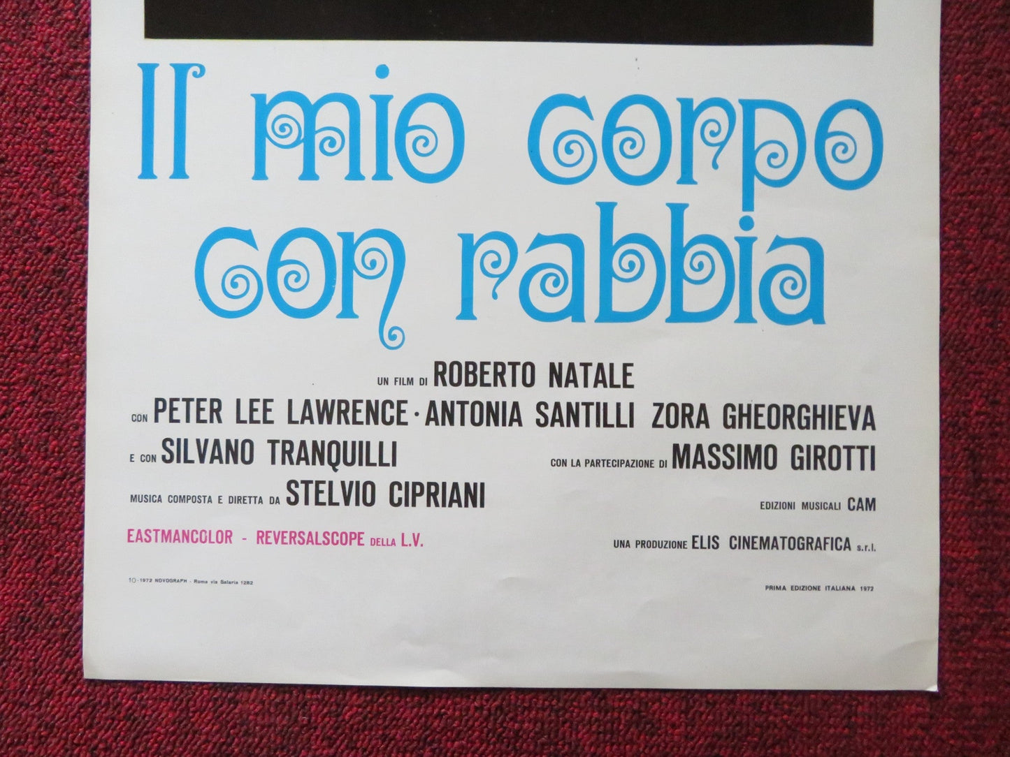 IL MIO CORPO CON RABBIA ITALIAN LOCANDINA POSTER PETER LEE LAWRENCE 1972 Rendezvous Cinema Movie posters