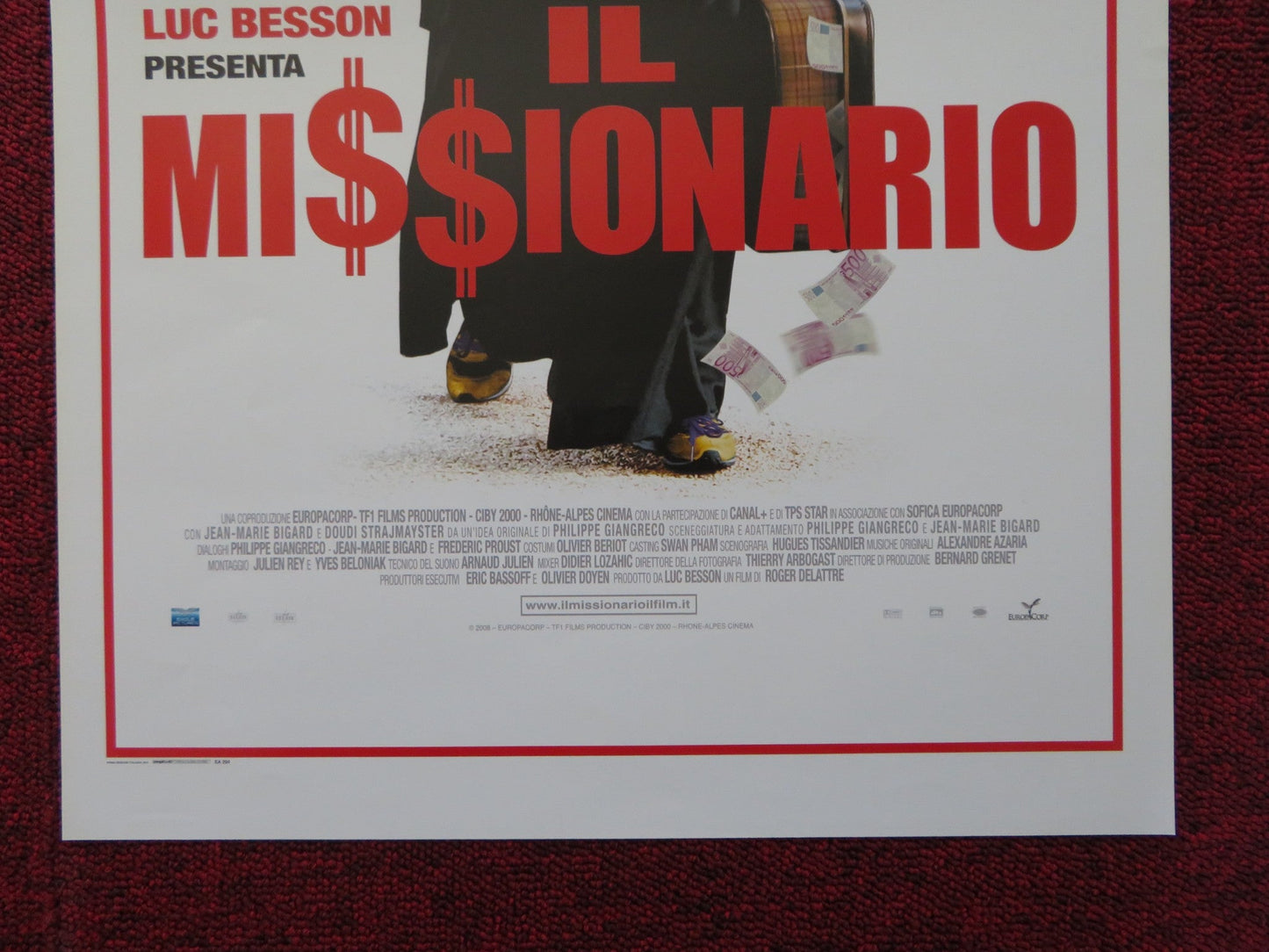 IL MISSIONNAIRE ITALIAN LOCANDINA POSTER LUC BESSON JEAN - MARIE BIGARD 2009 Rendezvous Cinema Movie posters