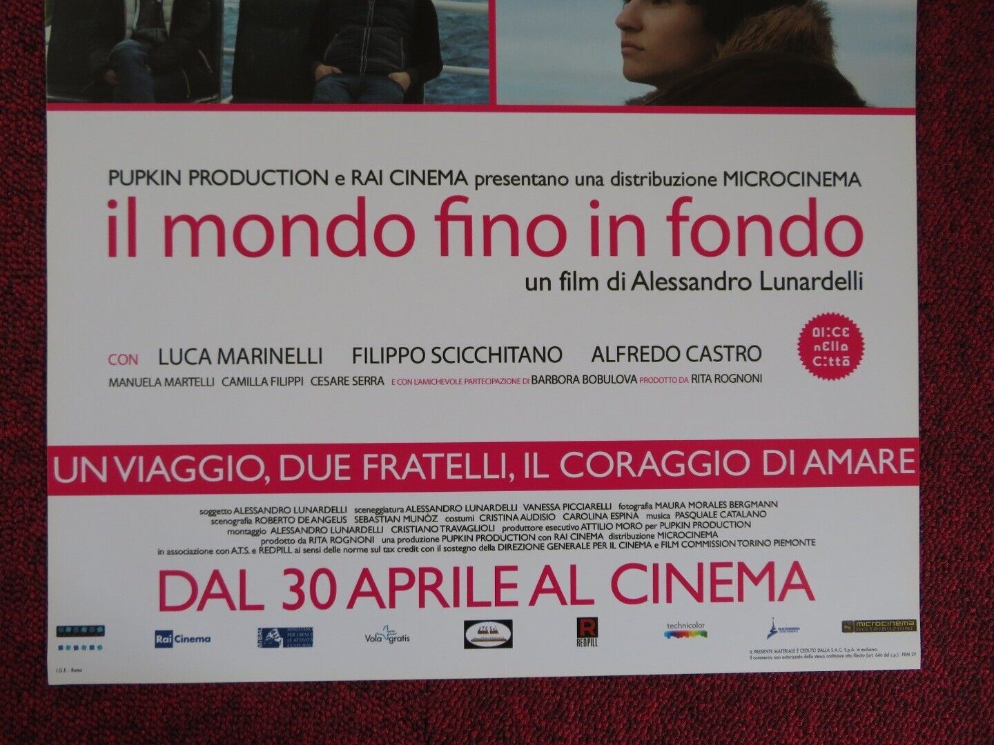 IL MONDO FINO IN FONDO ITALIAN LOCANDINA (27"x12.5") POSTER LUCA MARINELLI '13 Rendezvous Cinema Movie posters