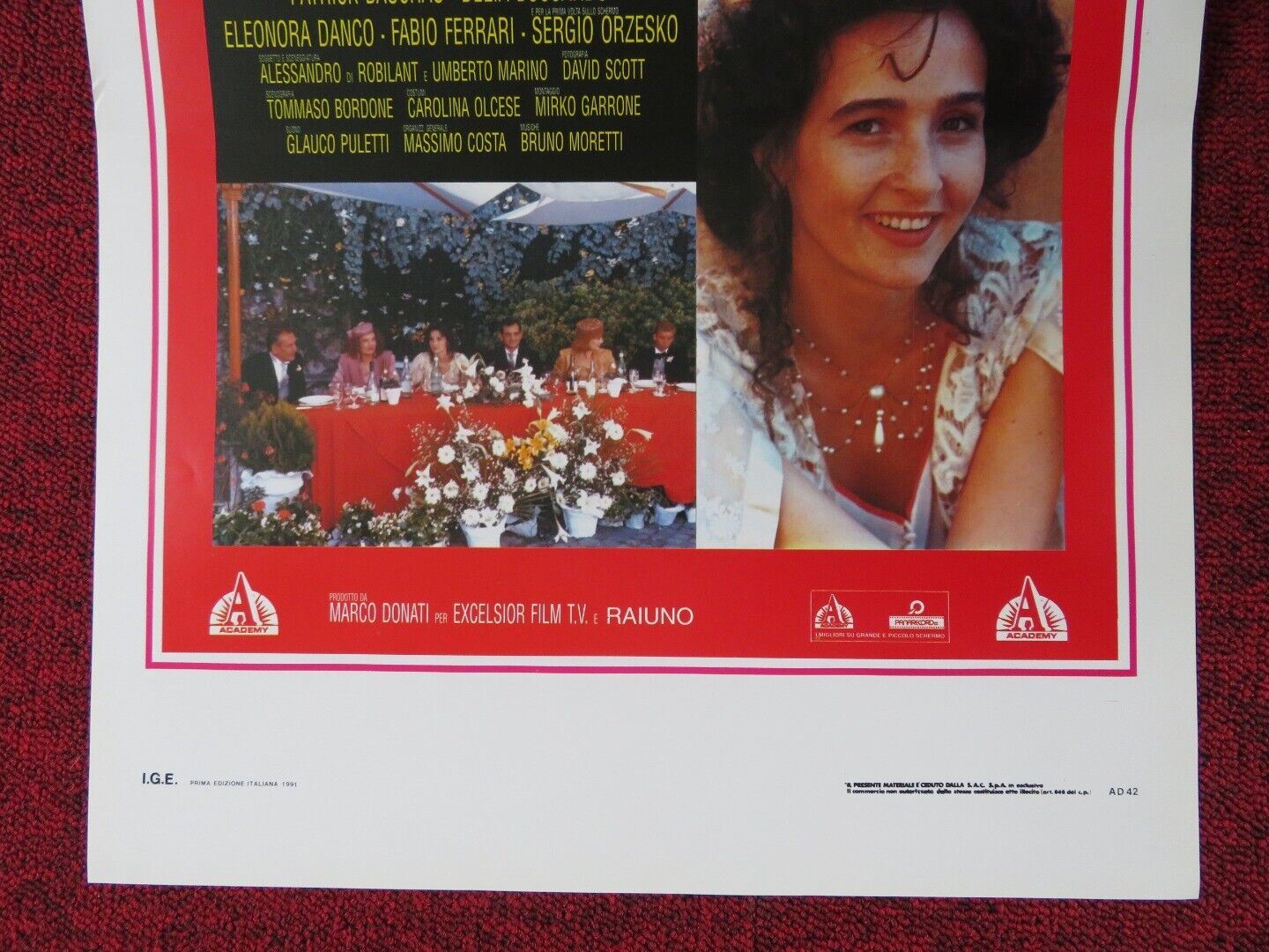 IL NODO ALLA CRAVATTA ITALIAN LOCANDINA (27.5"x13") POSTER PATRICK BAUCHAU 1991 Movie posters