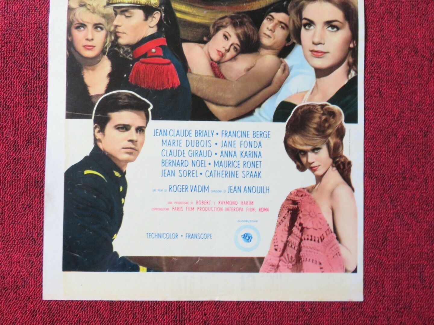 IL PIACERE E L'AMORE ITALIAN LOCANDINA (27.5"x13") POSTER JANE FONDA 1964 Movie posters