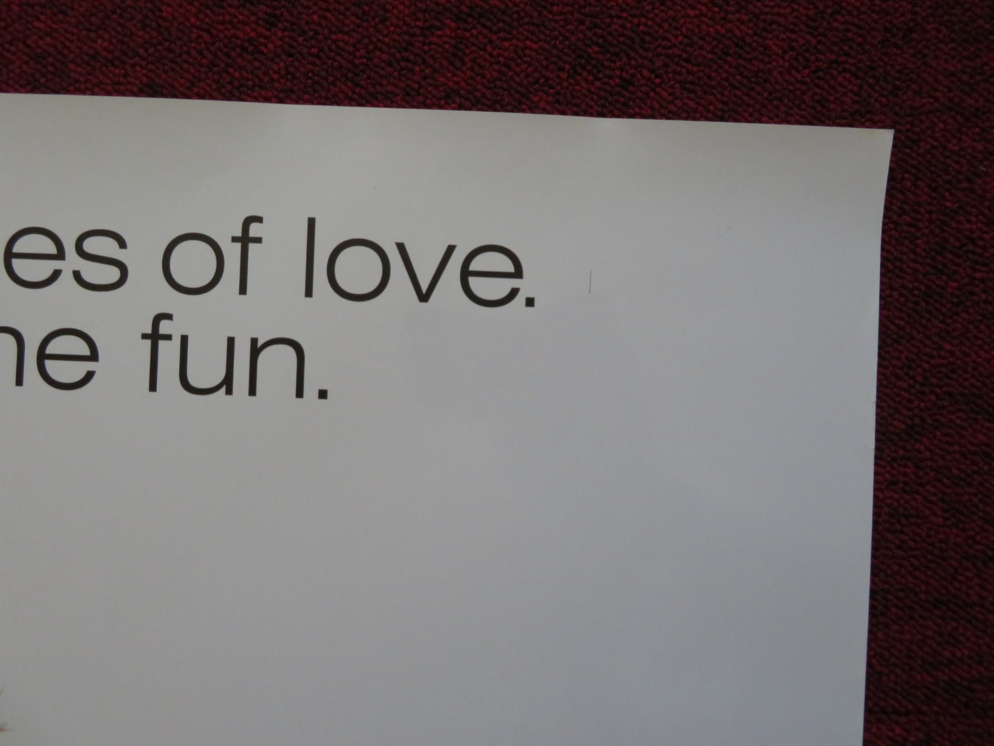 THE SWEETEST THING US ONE SHEET ROLLED POSTER CAMERON DIAZ JASON BATEMAN 2002 - Rendezvous Cinema