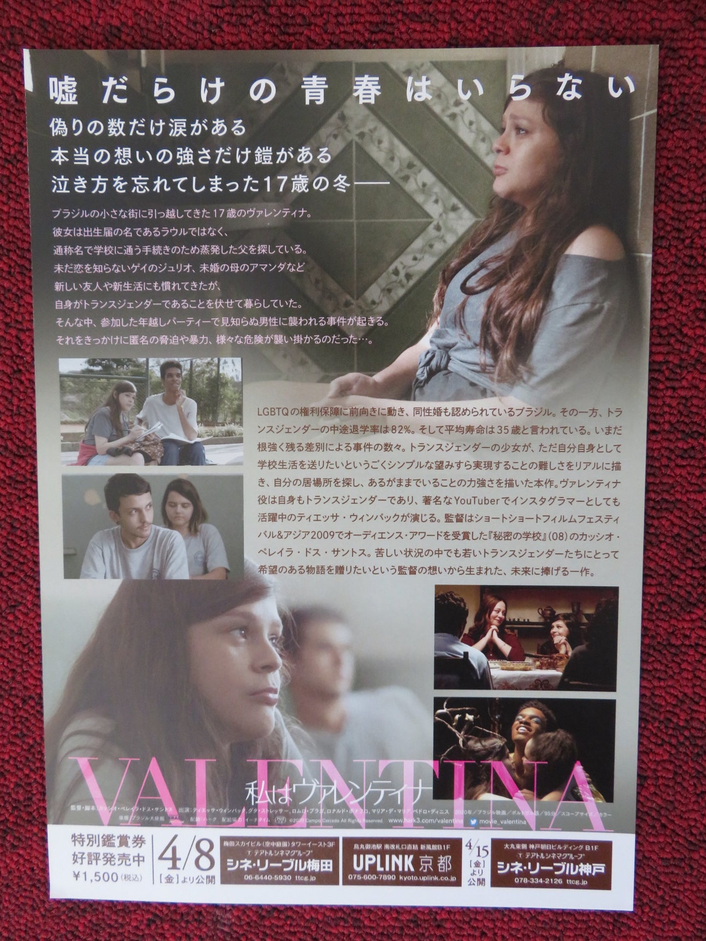 VALENTINA JAPANESE CHIRASHI (B5) POSTER THIESSA WOINBACKK GUTA STRESSER 2020 - Rendezvous Cinema