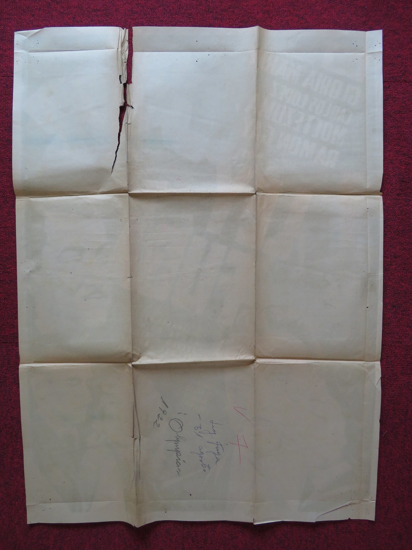 LEY FUGA FOLDED MEXICAN POSTER GLORIA MARIN CARLOS LOPEZ 1954 - Rendezvous Cinema