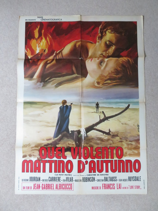 LE PETIT MATIN ITALIAN 2 FOGLIO POSTER CATHERINE JOURDAN MATHIEU CARRIERE 1971