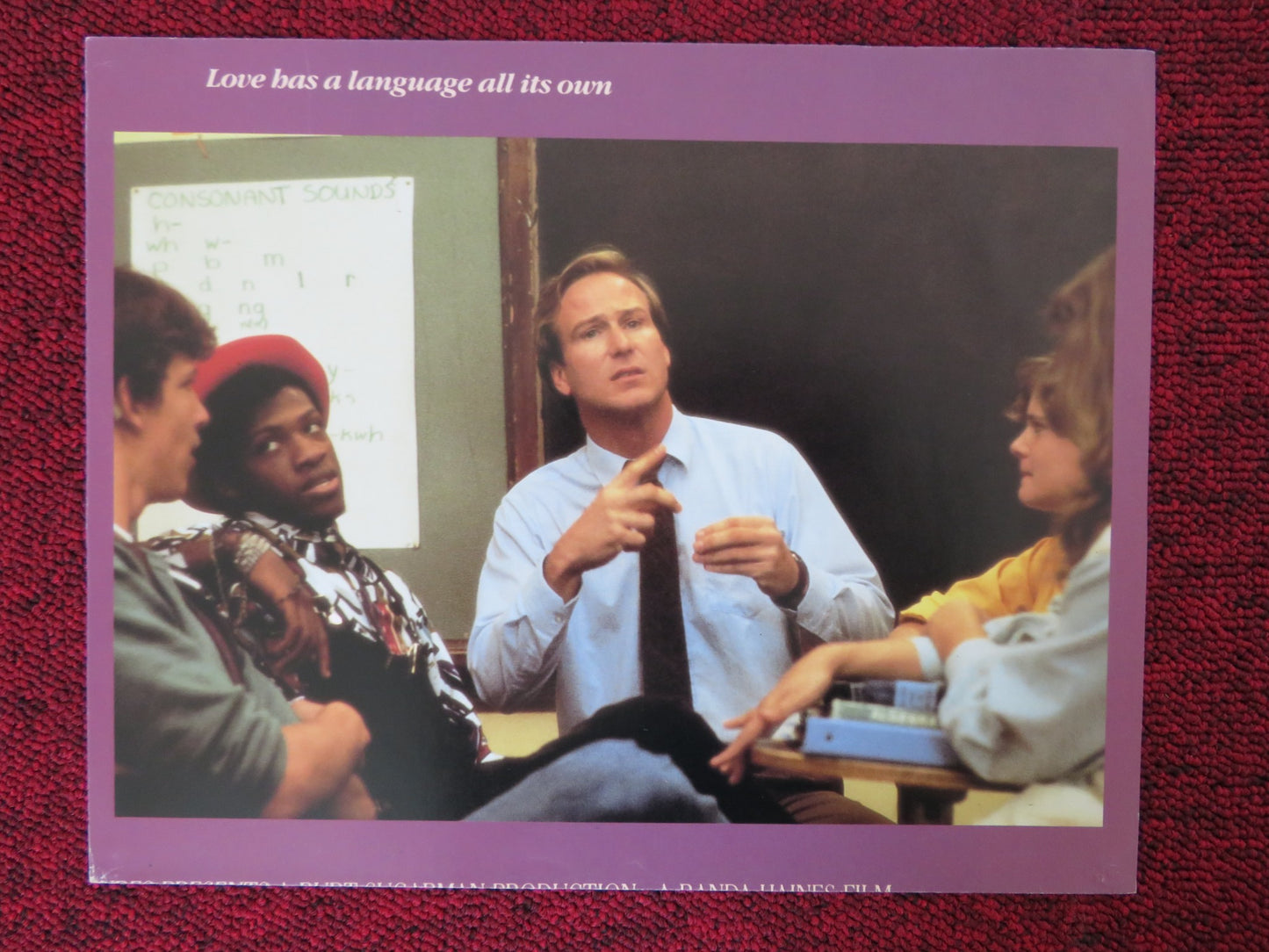 CHILDREN OF A LESSER GOD - D LOBBY CARD WILLIAM HURT MARLEE MATLIN 1986 - Rendezvous Cinema