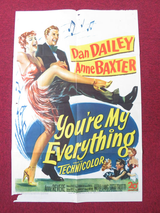 YOU'RE MY EVERYTHING FOLDED US ONE SHEET POSTER DAN DALLEY ANNE BAXTER 1949