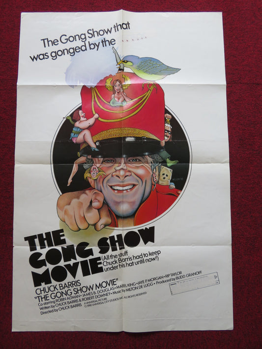 THE GONG SHOW MOVIE FOLDED US ONE SHEET POSTER CHUCK BARRIS ROBIN ALTMAN 1980