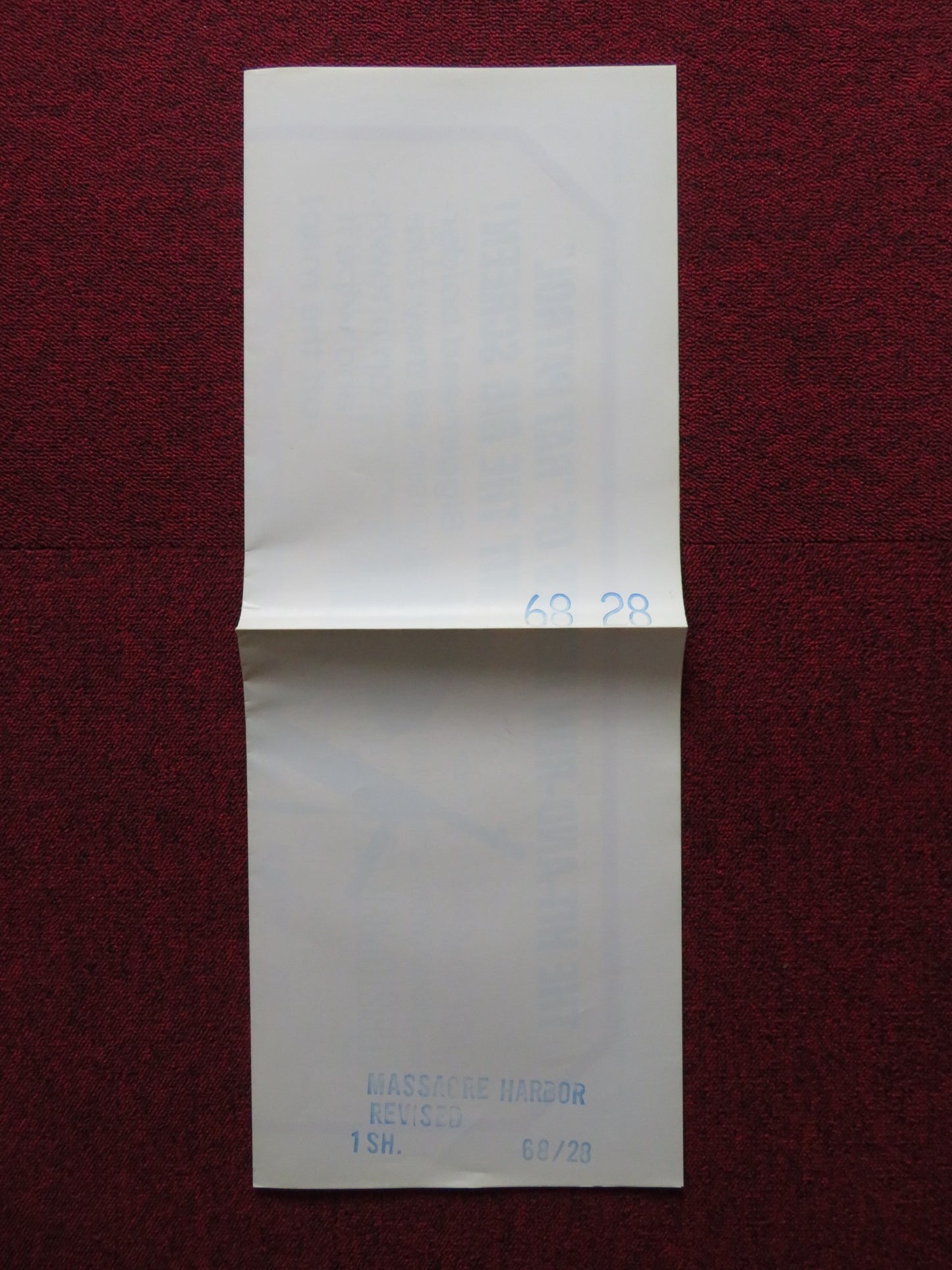 MASSACRE HARBOR FOLDED US ONE SHEET POSTER CHRISTOPHER GEORGE GARY RAYMOND 1968 - Rendezvous Cinema