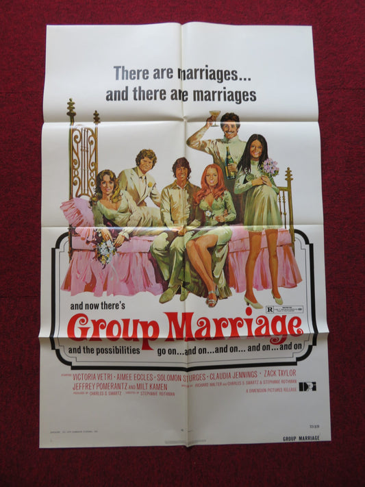 GROUP MARRIAGE FOLDED US ONE SHEET POSTER VICTORIA VETRI AIMEE ECCLES 1972
