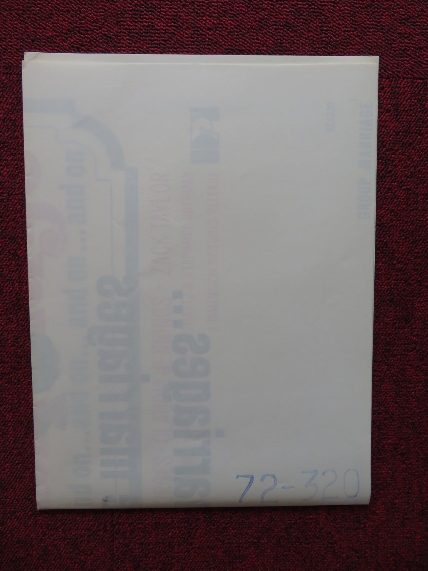 GROUP MARRIAGE FOLDED US ONE SHEET POSTER VICTORIA VETRI AIMEE ECCLES 1972 - Rendezvous Cinema