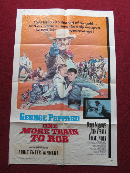 ONE MORE TRAIN TO ROB FOLDED US ONE SHEET POSTER GEORGE PEPPARD D. MULDAUR 1971