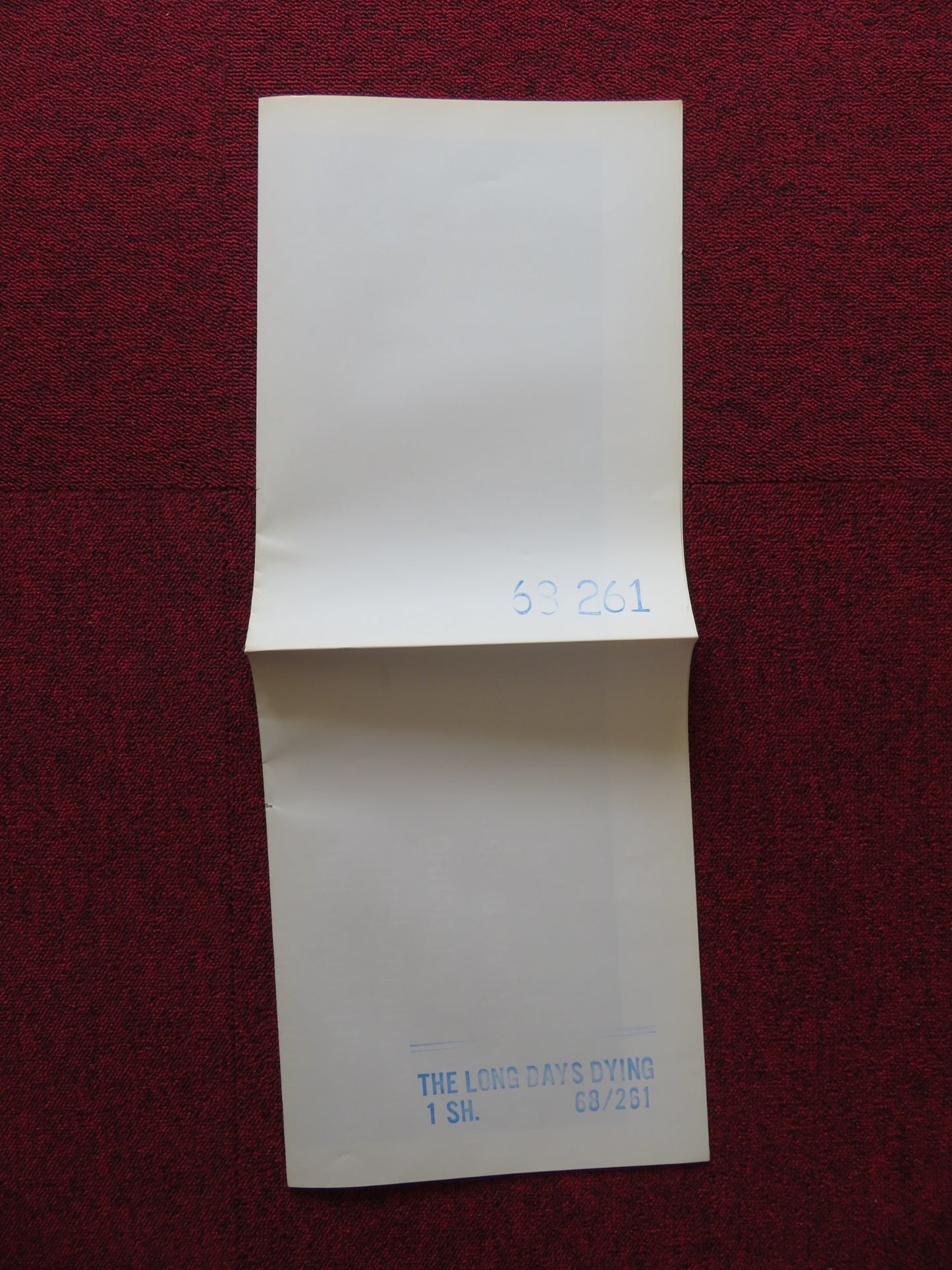 THE LONG DAY'S DYING FOLDED US ONE SHEET POSTER DAVID HEMMINGS TONY BECKLEY 1968 - Rendezvous Cinema