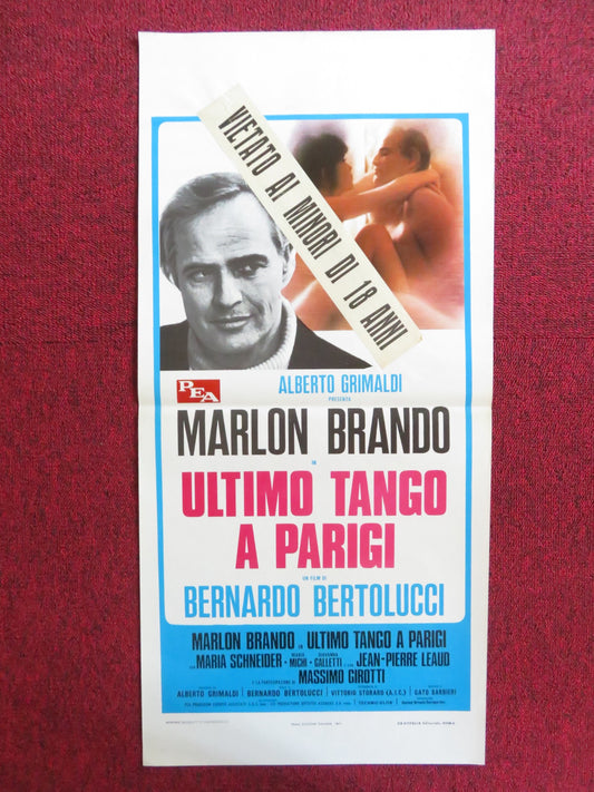 LAST TANGO IN PARIS - A ITALIAN LOCANDINA POSTER MARLON BRANDO 1972