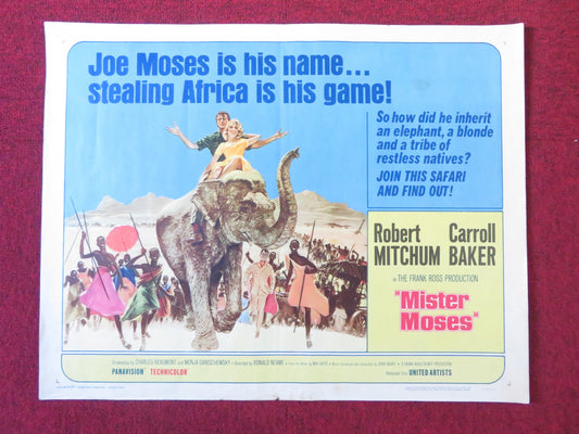 MISTER MOSES US HALF SHEET (22"x 28") POSTER ROBERT MITCHUM CARROLL BAKER 1965