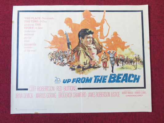 UP FROM THE BEACH US HALF SHEET (22"x 28") POSTER CLIFF ROBERTSON R BUTTONS 1965