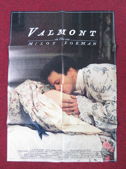 VALMONT GERMAN A1 POSTER COLIN FIRTH ANNETTE BENING 1989