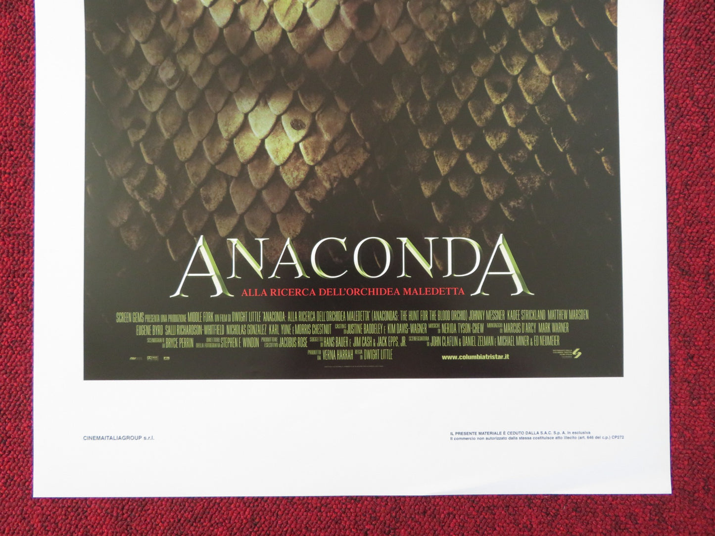ANACONDAS: THE HUNT FOR THE BLOOD ORCHID ITALIAN LOCANDINA POSTER MESSNER 2004 - Rendezvous Cinema