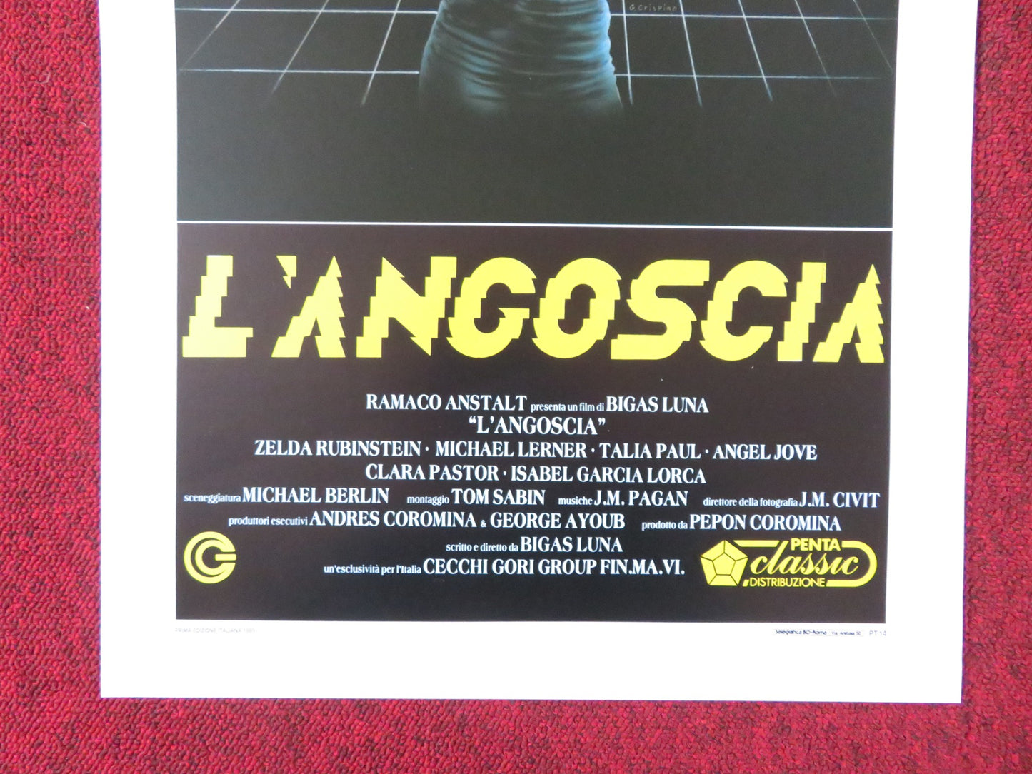 ANGUISH ITALIAN LOCANDINA POSTER ZELDA RUBENSTEIN MICHAEL LERNER 1989 - Rendezvous Cinema