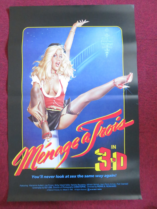 MENAGE A TROIS US ONE SHEET ROLLED POSTER MARIANNE AUBERT LISE PINSON 1984