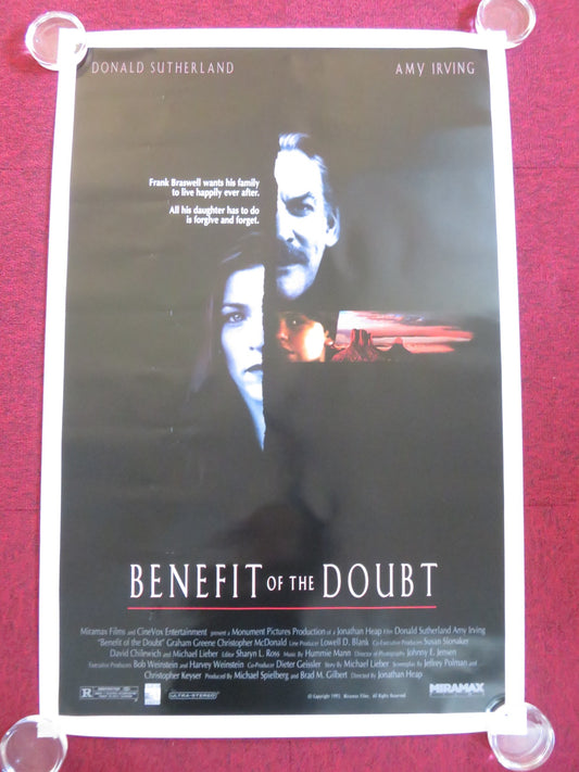 BENEFIT OF THE DOUBT US ONE SHEET ROLLED POSTER DONALD SUTHERLAND A. IRVING 1993