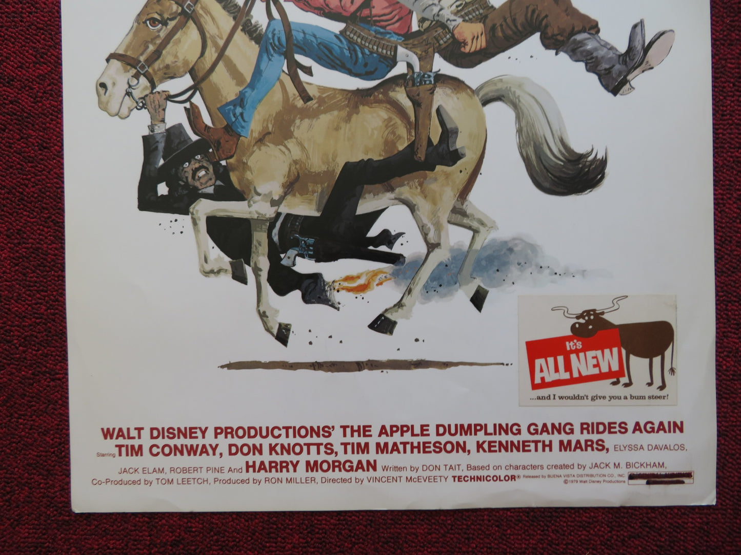 THE APPLE DUMPLING GANG RIDES AGAIN US INSERT (14"x 36") POSTER DISNEY T.CONWAY - Rendezvous Cinema
