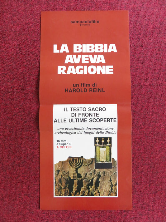 LA BIBBIA AVEVA RAGIONA ITALIAN LOCANDINA POSTER HAROLD REINL 1960s