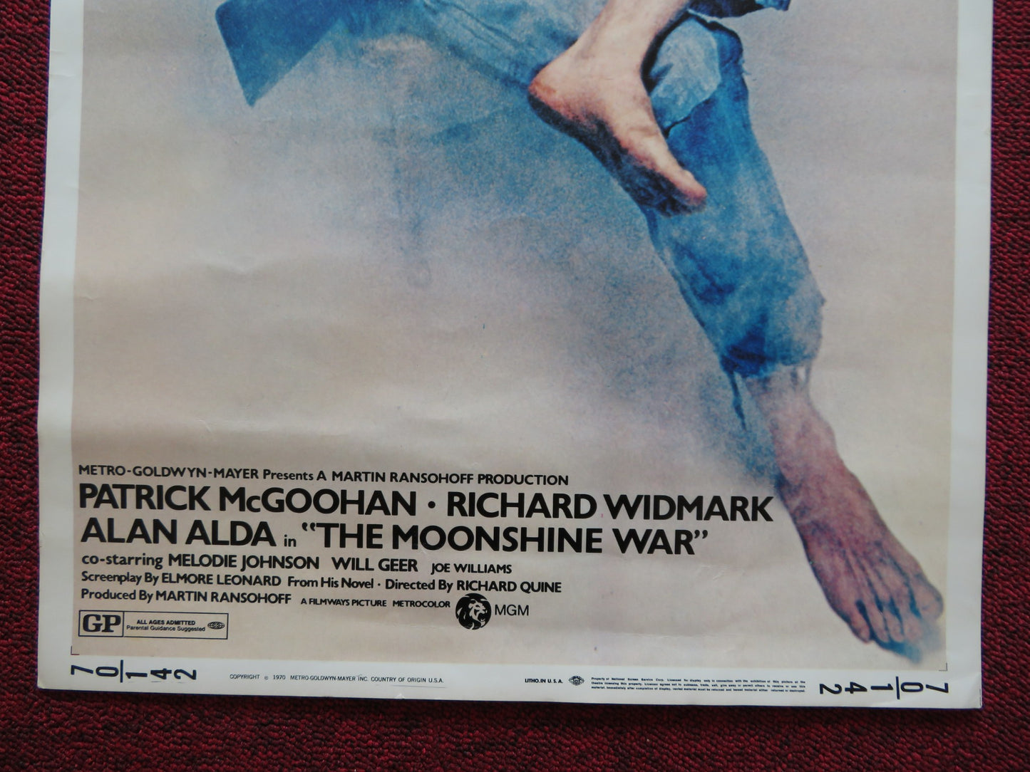 THE MOONSHINE WAR US INSERT (14"x 36") POSTER PATRICK MCGOOHAN R. WIDMARK 1970 - Rendezvous Cinema