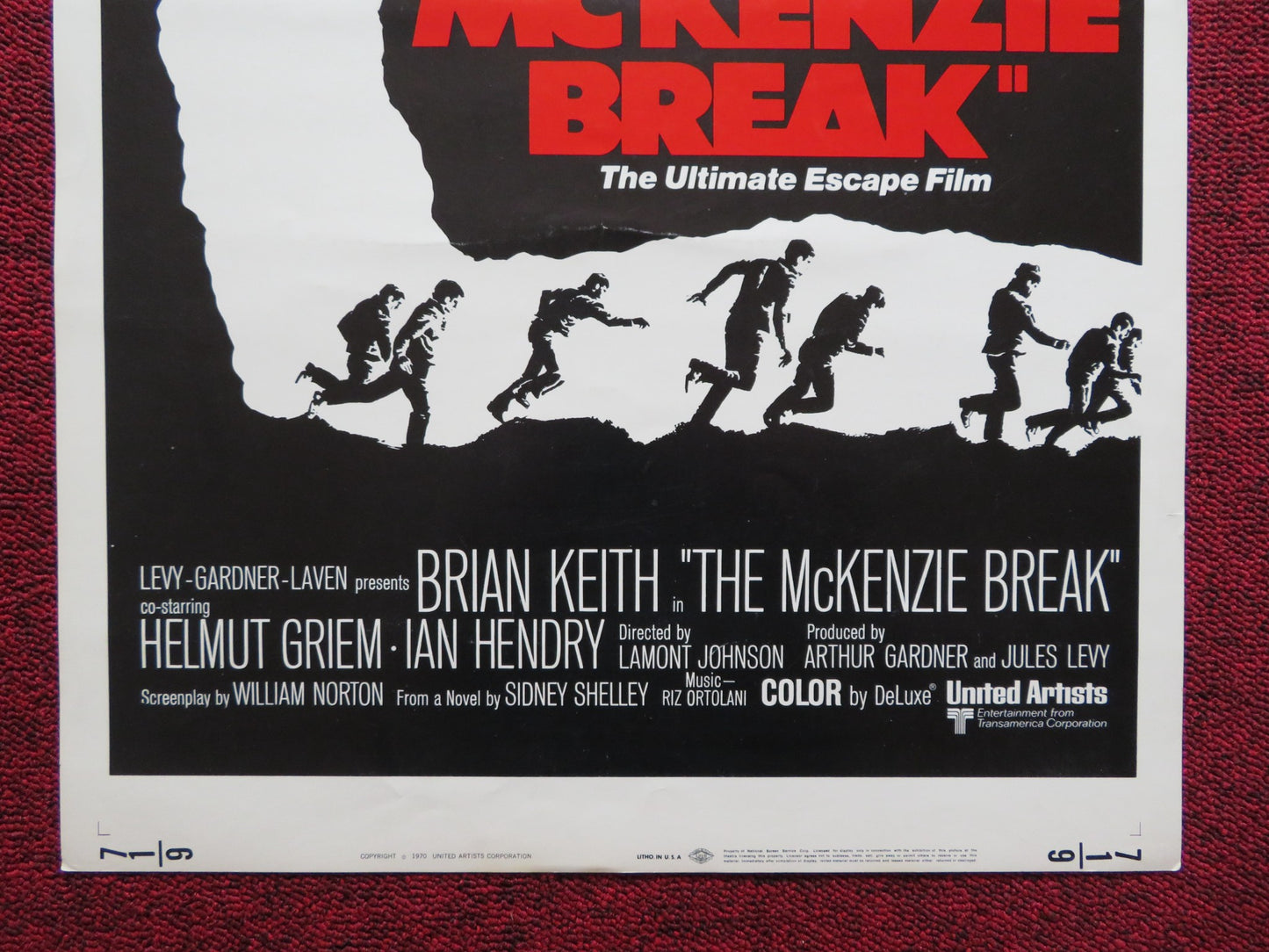 THE MCKENZIE BREAK US INSERT (14"x 36") POSTER BRIAN KEITH HELMUT GRIEM 1971 - Rendezvous Cinema