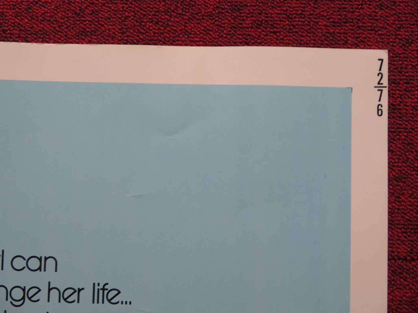 ONE IS A LONELY NUMBER US HALF SHEET (22"x 28") POSTER TRISH VAN DEVERE 1972 - Rendezvous Cinema