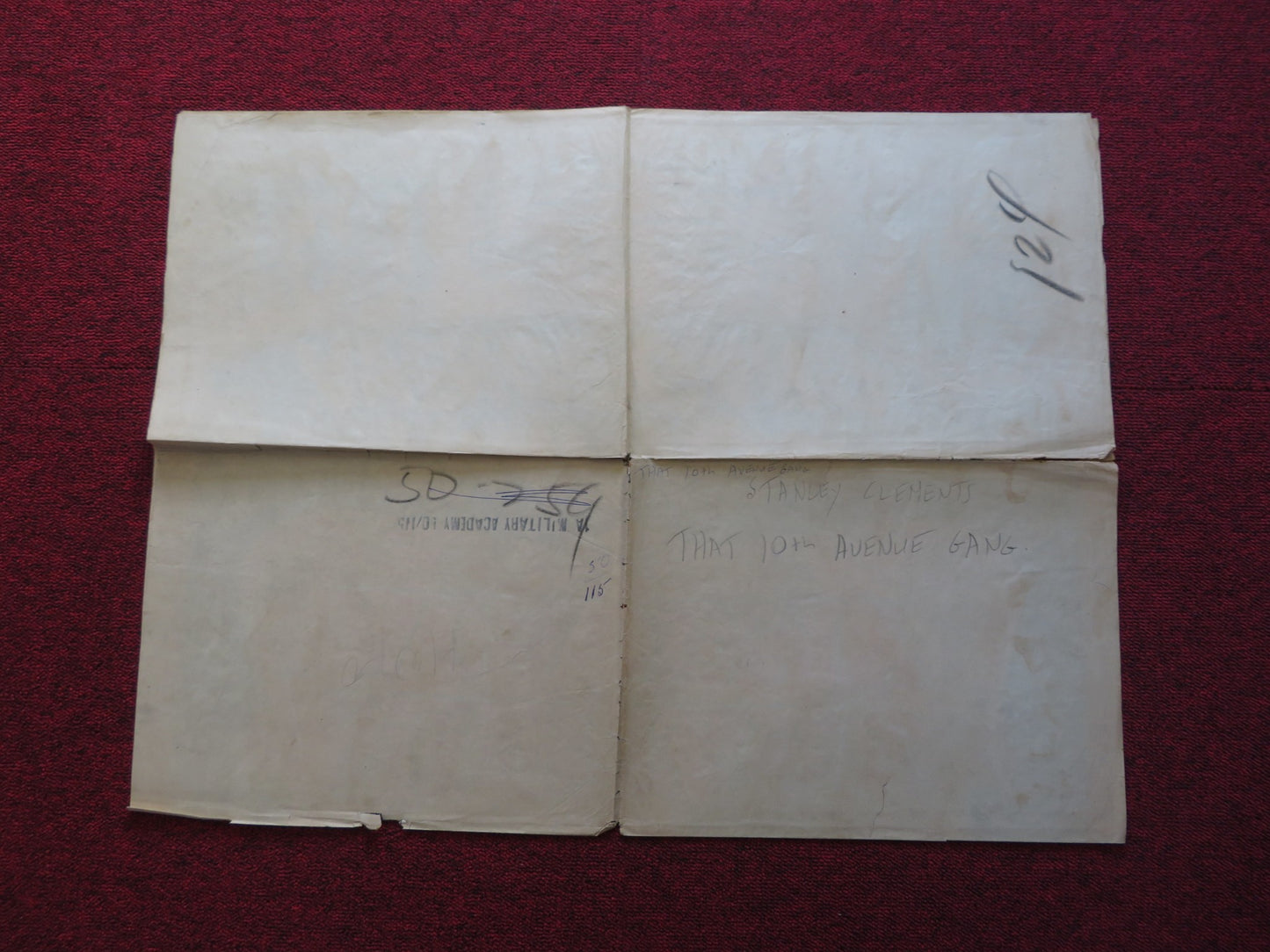 MILITARY ACADEMY WITH THAT TENTH AVENUE GANG FOLDED US ONE SHEET POSTER 1950 - Rendezvous Cinema