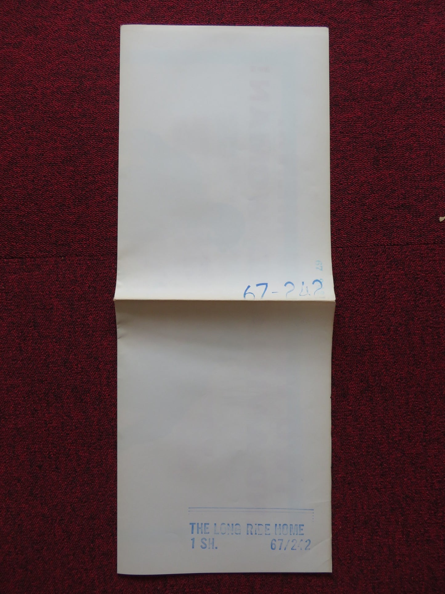 THE LONG RIDE HOME FOLDED US ONE SHEET POSTER GLEN FORD GEORGE HAMILTON 1967 - Rendezvous Cinema