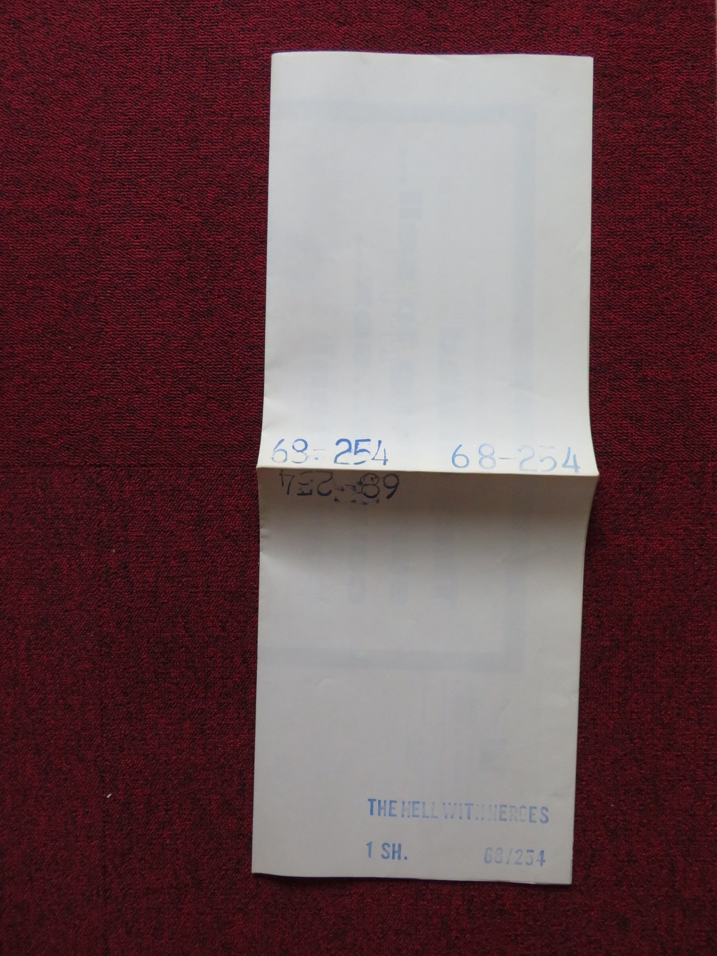THE HELL WITH HEROES FOLDED US ONE SHEET POSTER ROD TAYLOR CLAUDIA CARDINALE '68 - Rendezvous Cinema