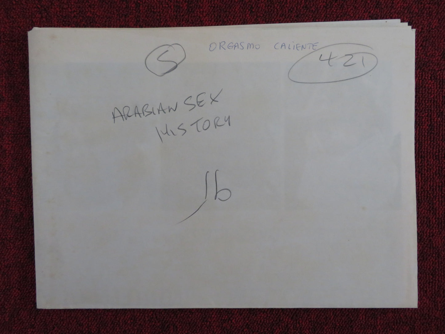 ORGASMO CALIENTE FOLDED SPANISH POSTER RAQUEL EVANS JOSE ANTONIO CEINOS 1981