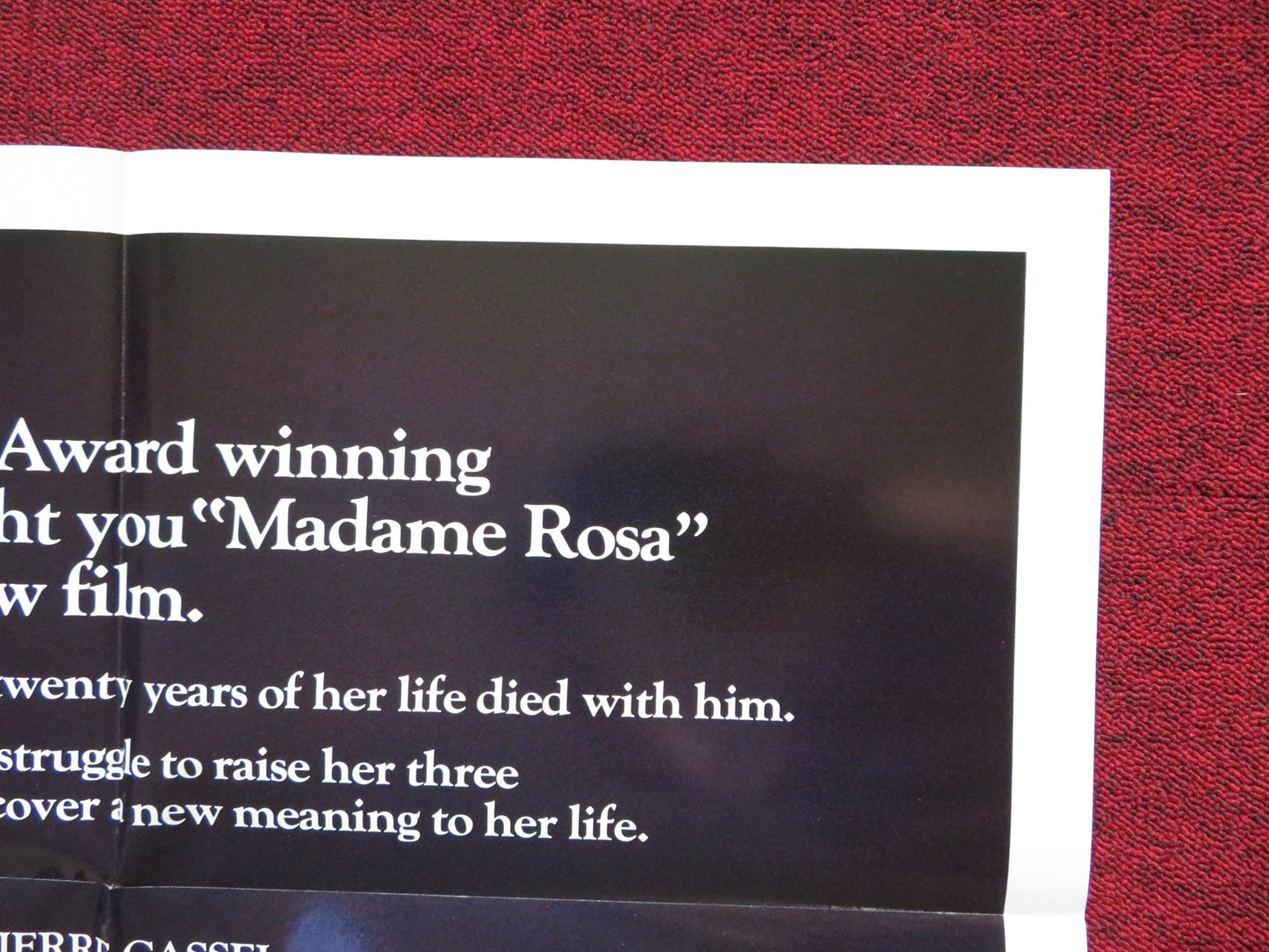 LA VIE CONTINUE FOLDED US ONE SHEET POSTER ANNIE GIRARDOT JEAN-PIERRE CASSEL '82 - Rendezvous Cinema