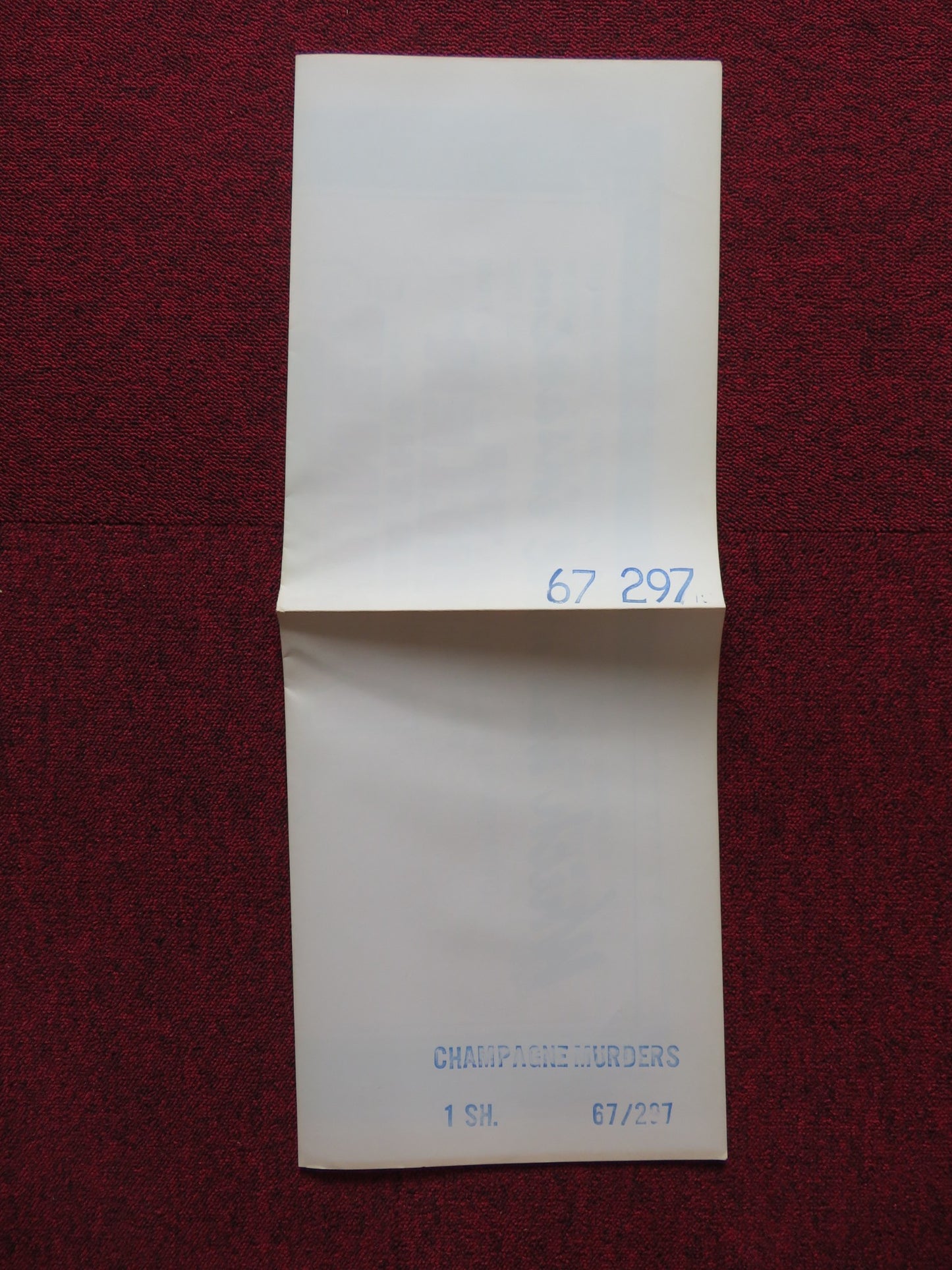 THE CHAMPAGNE MURDERS FOLDED US ONE SHEET POSTER ANTHONY PERKINS M. RONET 1967 - Rendezvous Cinema