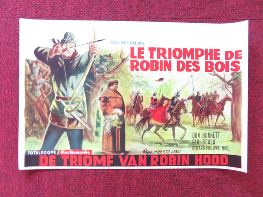 TRIUMPH OF ROBIN HOOD BELGIUM (14"x 21") POSTER DON BURNETT GIA SCALA 1962