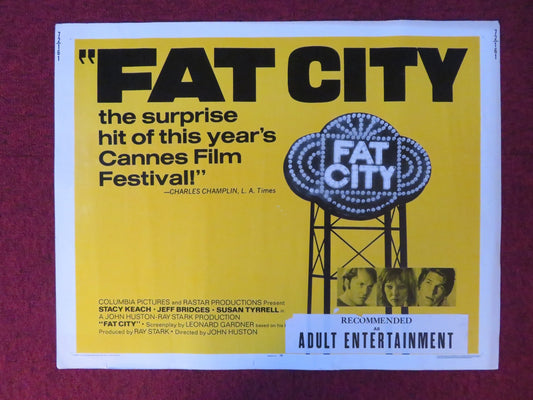 FAT CITY US HALF SHEET (22"x 28") POSTER STACY KEACH JEFF BRIDGES 1972