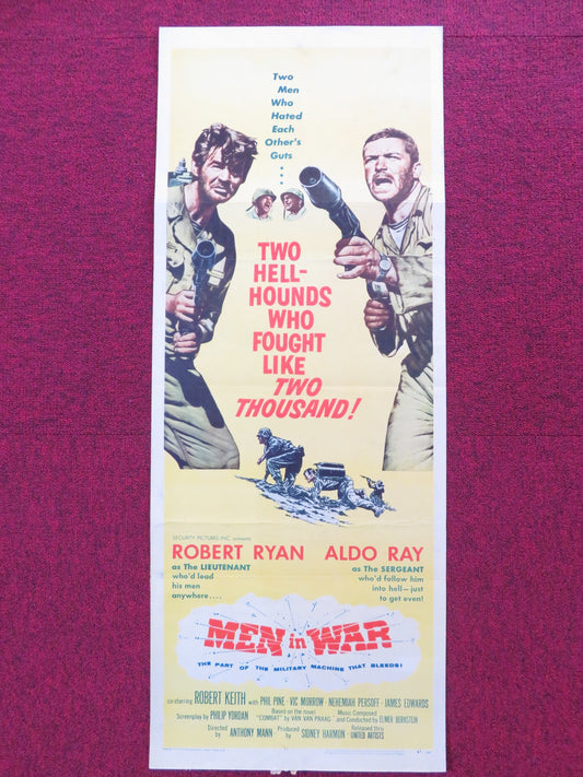 MEN IN WAR US INSERT (14"x 36") POSTER ROBERT RYAN ALDO RAY 1957