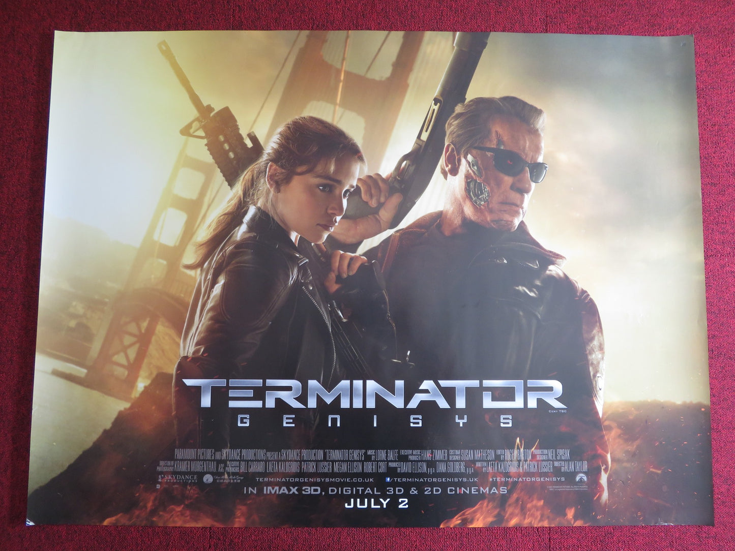 TERMINATOR GENISYS UK QUAD (30"x 40") ROLLED POSTER ARNOLD SCHWARZENEGGER 2015 - Rendezvous Cinema